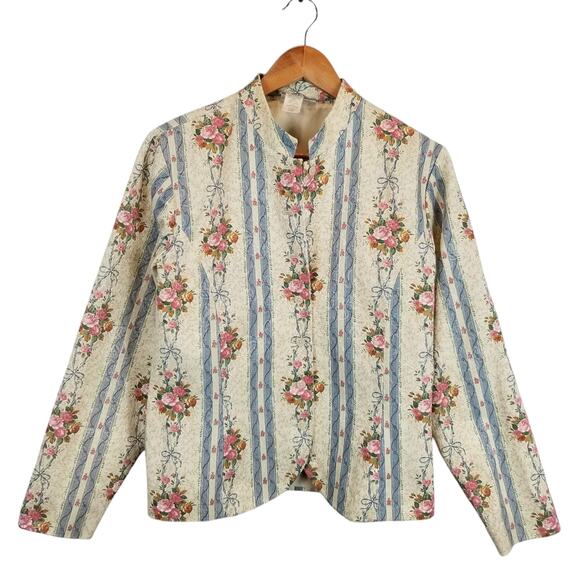 Coldwater Creek Vintage Women's Floral Cottagecore Jacket Size 10 - Picture 1 of 6